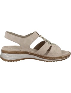 Ara Shoes Sandalo Gabbietta con Anelli e Velcro Sabbia