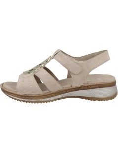 Ara Shoes Sandalo Gabbietta con Anelli e Velcro Sabbia