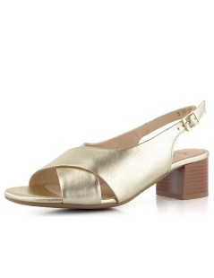 Ara Shoes Sandalo Tacco Basso Fascia Intreccio Platino