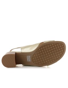 Ara Shoes Sandalo Tacco Basso Fascia Intreccio Platino