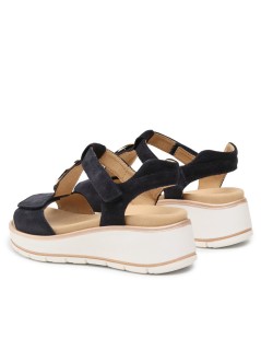 Ara Shoes Kalbvelour  Doppio Velcro con Spilla Suola Estraibile Nero