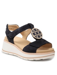 Ara Shoes Kalbvelour  Doppio Velcro con Spilla Suola Estraibile Nero