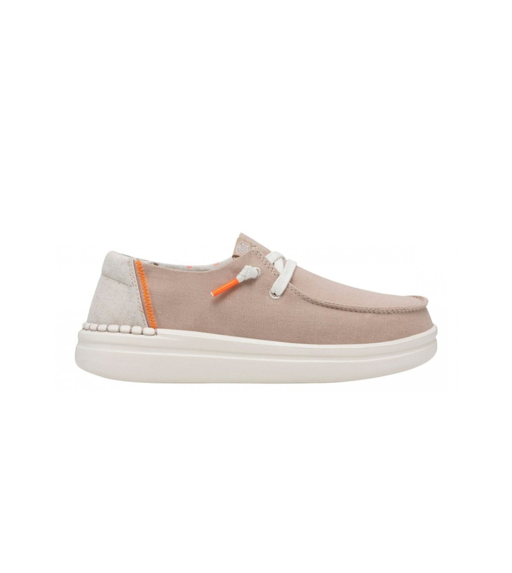 HeyDude Donna Slipon Laccetto Platform Alto Sabbia