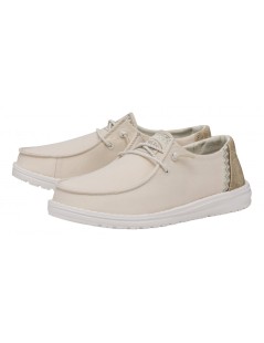 HeyDude Donna Slipon Laccetto Wendy Tempe Ricamo Gypsum