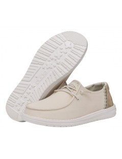 HeyDude Donna Slipon Laccetto Wendy Tempe Ricamo Gypsum