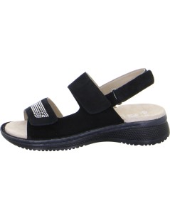 Ara Shoes Sandalo Triplo Velcro con Strass Blu