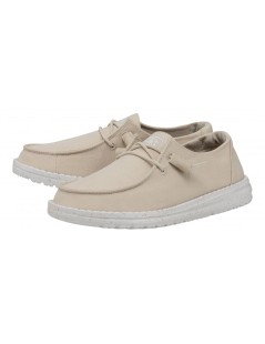 HeyDude Donna Slipon Laccetto Wendy Slub Canvas Natural