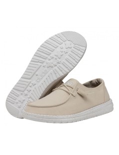 HeyDude Donna Slipon Laccetto Wendy Slub Canvas Natural