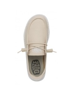 HeyDude Donna Slipon Laccetto Wendy Slub Canvas Natural