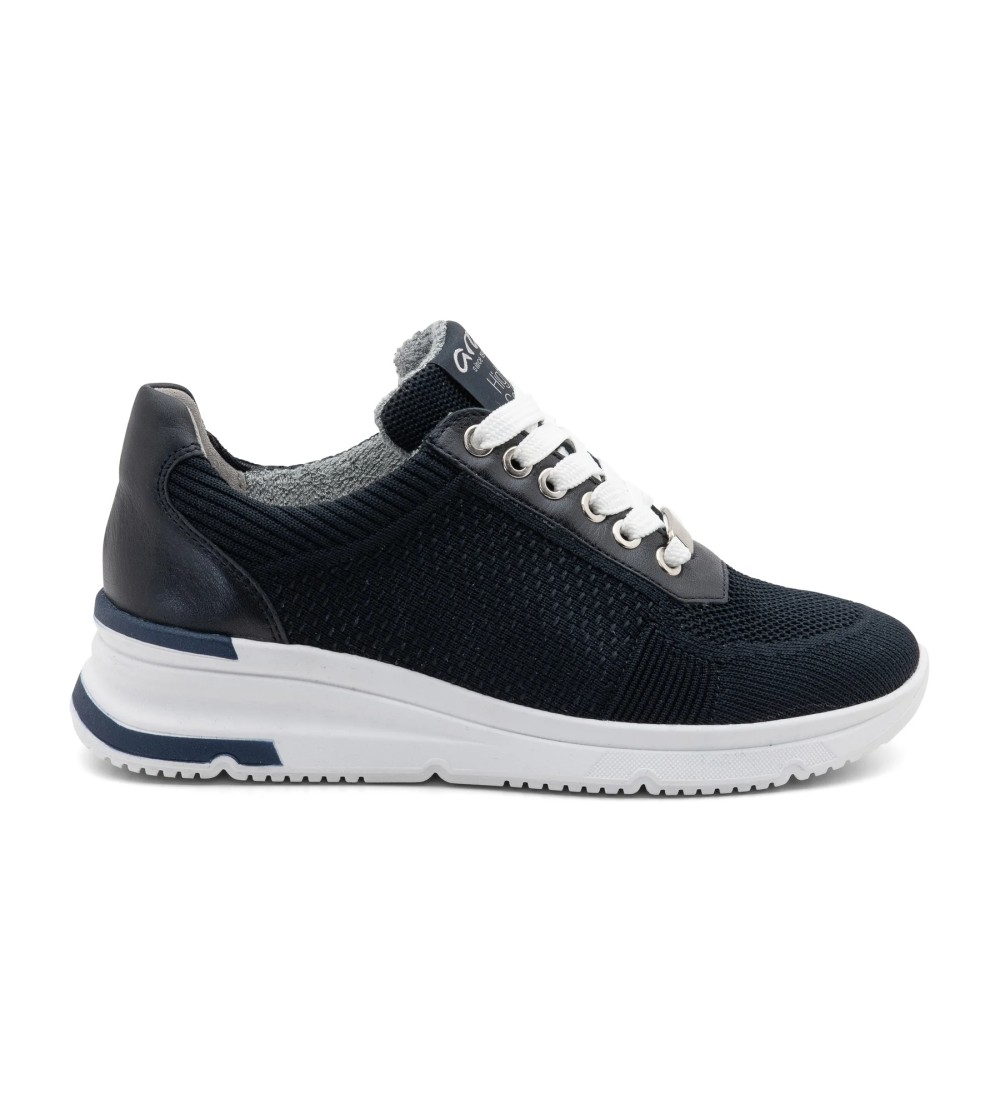 Ara Shoes Sneakers Tessuto Traforato Fondo Bianco Blu