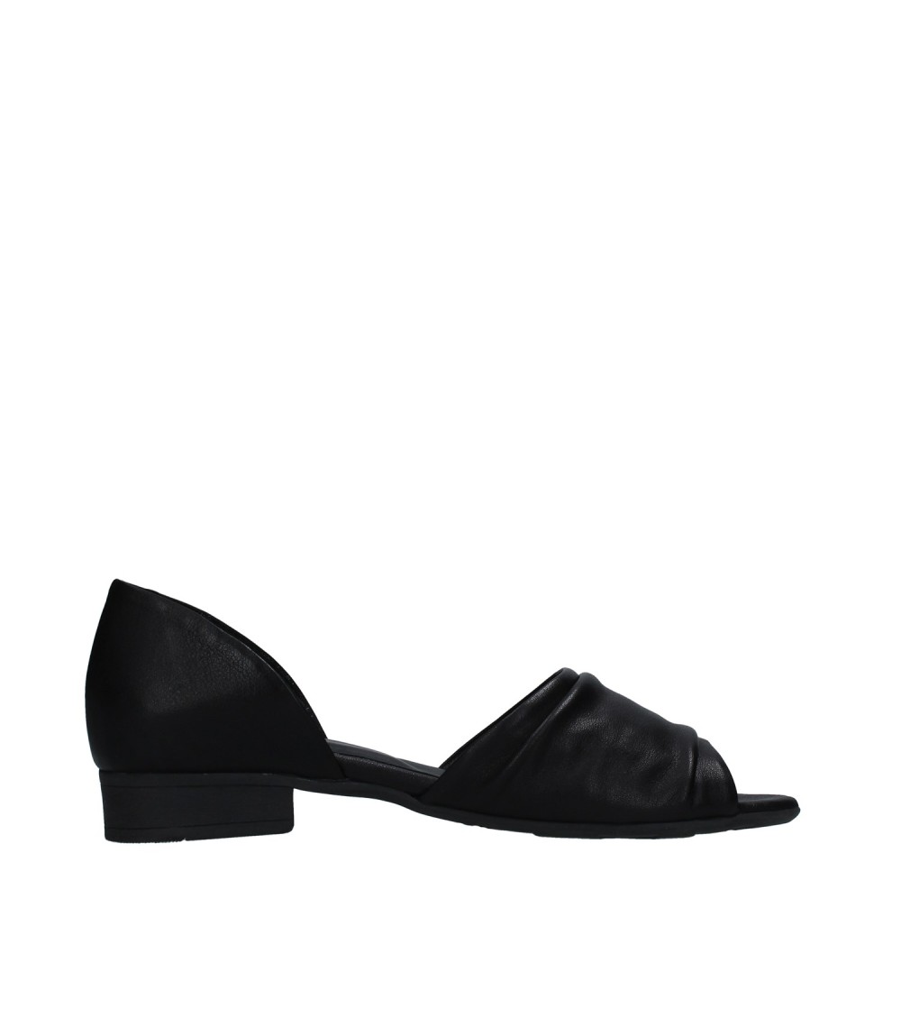 Bueno Decollette Ballerina Spuntata Nappa Stretch Nero