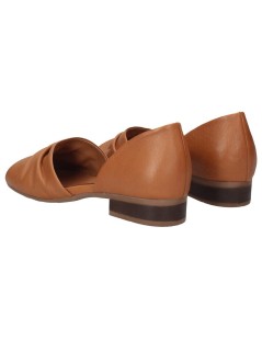 Bueno Decollette Ballerina Spuntata Nappa Stretch Cuoio