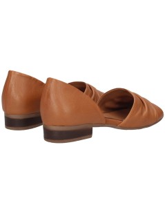 Bueno Decollette Ballerina Spuntata Nappa Stretch Cuoio