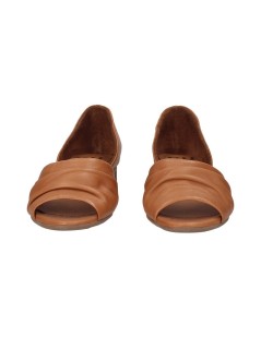 Bueno Decollette Ballerina Spuntata Nappa Stretch Cuoio