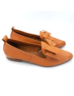 Bueno Mocassino College Vaschetta Basso Fiocco Cuoio