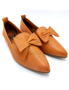 Bueno Mocassino College Vaschetta Basso Fiocco Cuoio