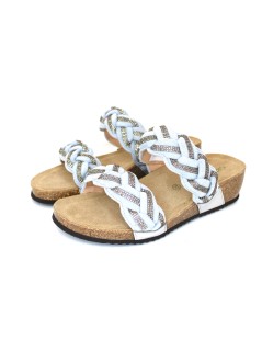 Grunland Ciabatta Bio Treccia Strass Camoscio Cielo