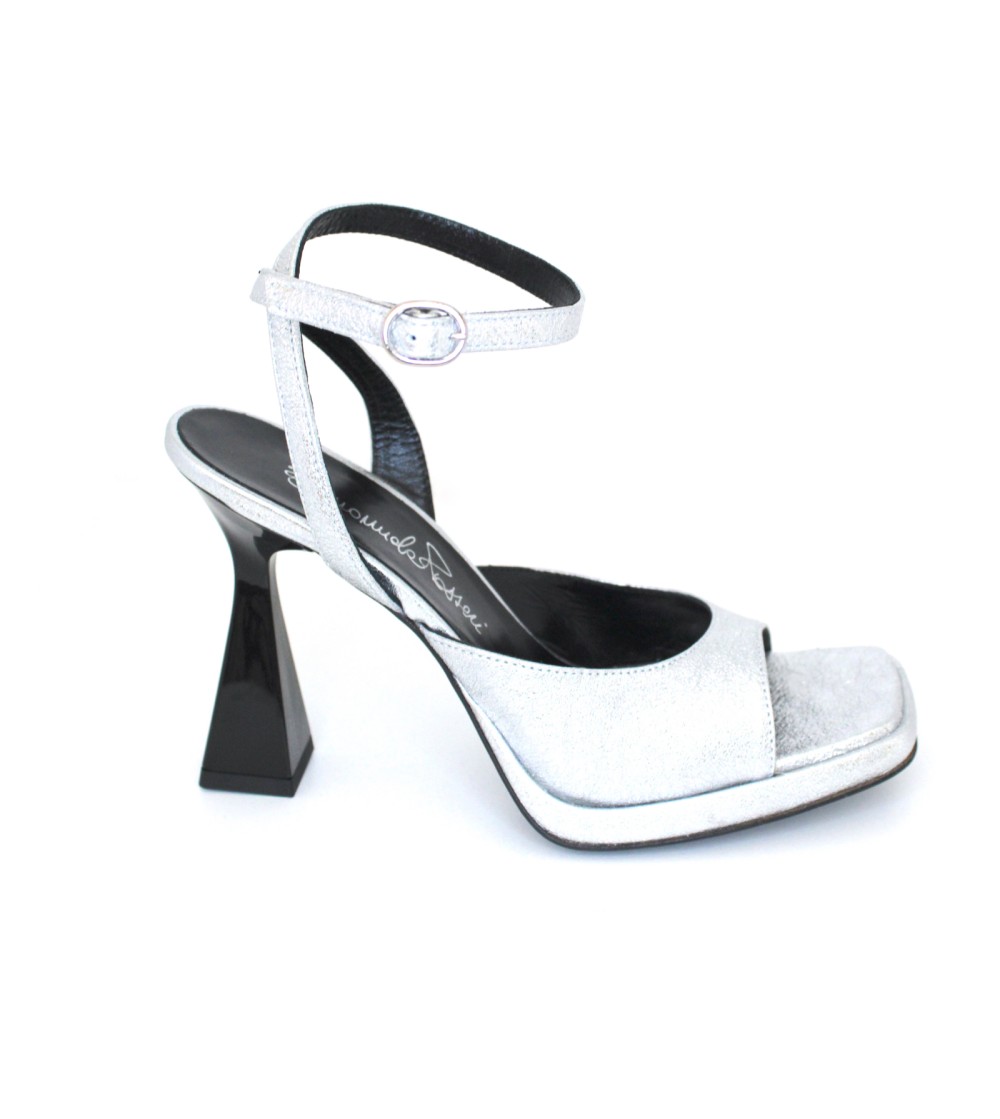 Emanuela Passeri Sandalo Plateau Alto Braccialetto Argento