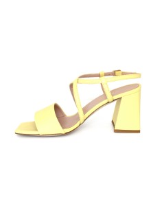 Musella Sandalo Medio Braccialetto Incrocio Nappa Giallo