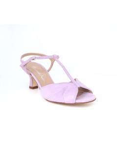 Emanuela Passeri Sandalo Medio Braccialetto Foglie Lilla