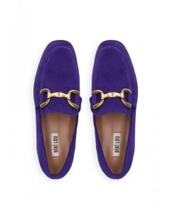 Bibi Lou Zagreb Mocassino Tacco Basso con Morsetto Viola