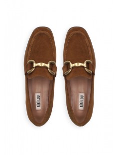 Bibi Lou Zagreb Mocassino Tacco Basso con Morsetto Cuoio