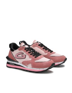 Guardiani WEN Sneakers Logo Rilievo Camoscio Tessuto Inserto Tallone Rosa