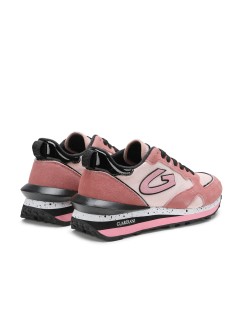 Guardiani WEN Sneakers Logo Rilievo Camoscio Tessuto Inserto Tallone Rosa