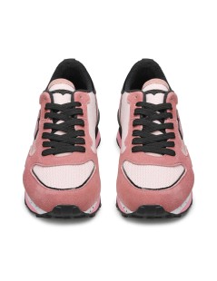 Guardiani WEN Sneakers Logo Rilievo Camoscio Tessuto Inserto Tallone Rosa