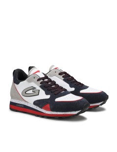 GUARDIANI Wen Sneakers Uomo Camoscio Bianco Blu