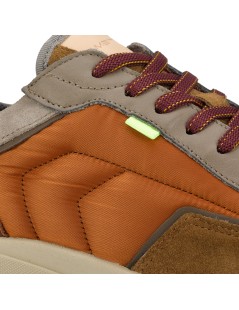 Ambitious Sneakers Vaschetta Alta Tre Colori Cammello