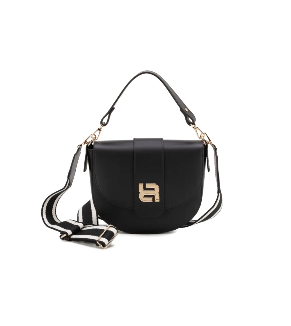 Ripani Sciacca Tracolla Postina Patta Ovale Logo Nero