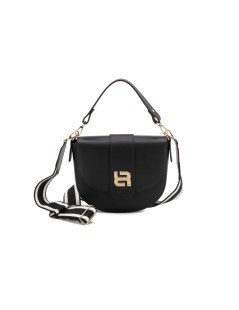 Ripani Sciacca Tracolla Postina Patta Ovale Logo Nero