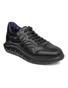 Callaghan SQUALO Sneakers in Pelle Fondo Medio Nero