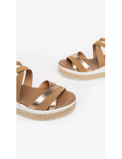 NEROGIARDINI Sandalo Zeppa Alta Media Corda Bracc Camoscio Sandalo