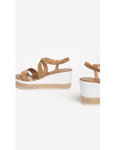 NEROGIARDINI Sandalo Zeppa Alta Media Corda Bracc Camoscio Sandalo