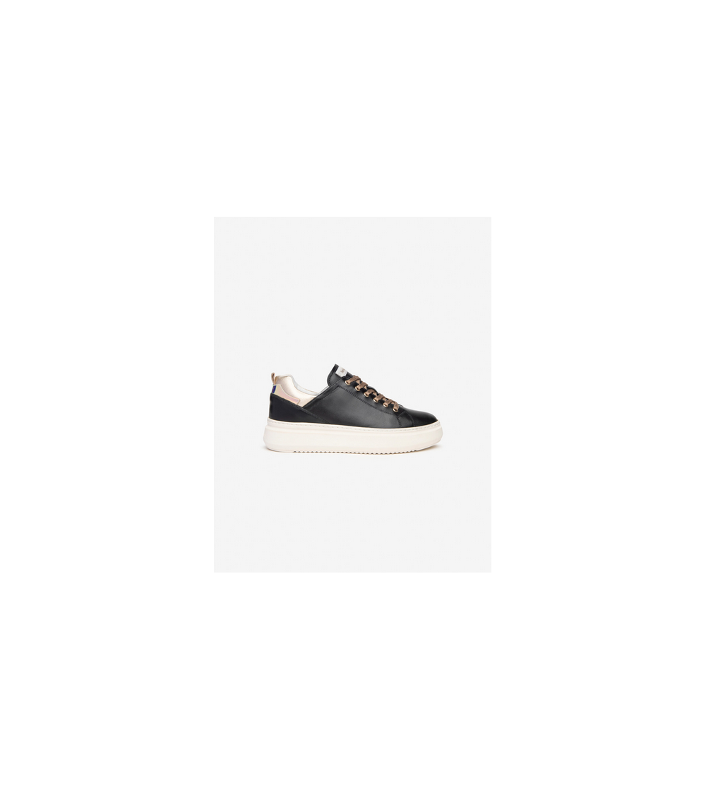 Nero Giardini Sneakers Fondo Basso Tallone Laminato Nero