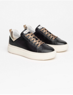 Nero Giardini Sneakers Fondo Basso Tallone Laminato Nero