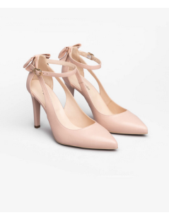 Nero Giardini Décolleté Punta Tacco Alto Fiocco Braccialetto Rosa