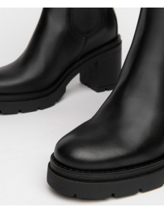 Nero Giardini Tronchetto Tacco Medio Elastici Laterali Nero