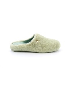 Grunland Ciabatta Eco Peluche Bottoncino Menta