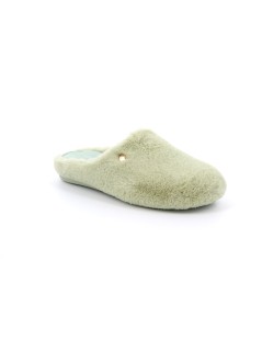 Grunland Ciabatta Eco Peluche Bottoncino Menta