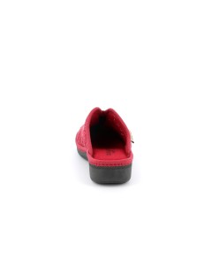 Grunland Ciabatta Comfort Lana Cuore Strass Bordeaux