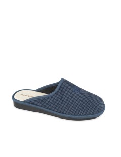 Valleverde Ciabatta Uomo Sottopiede Bassa Tessuto Blu