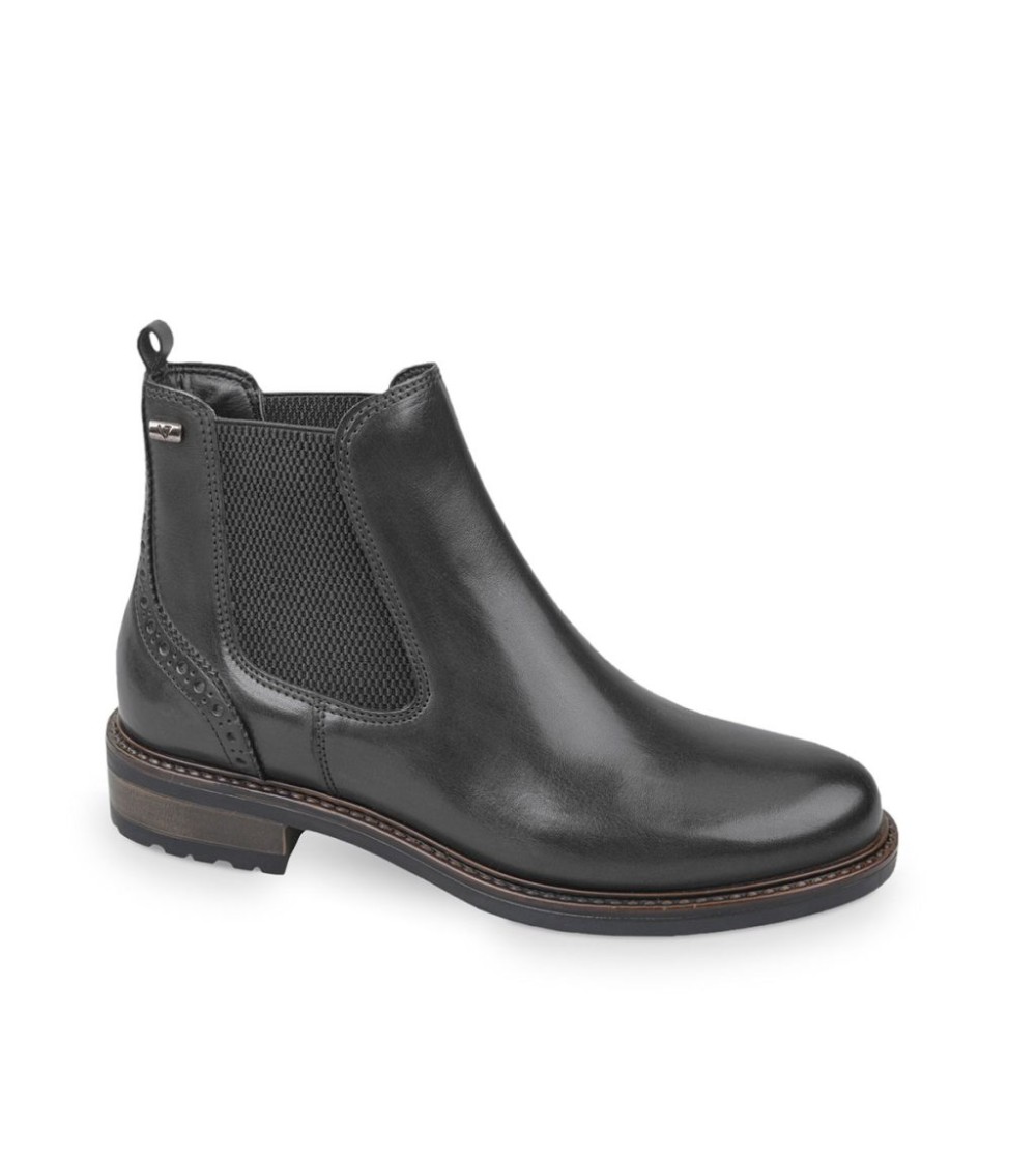 Valleverde Beatles Tacco Medio con Dettagli Tallone Guardolo Nero