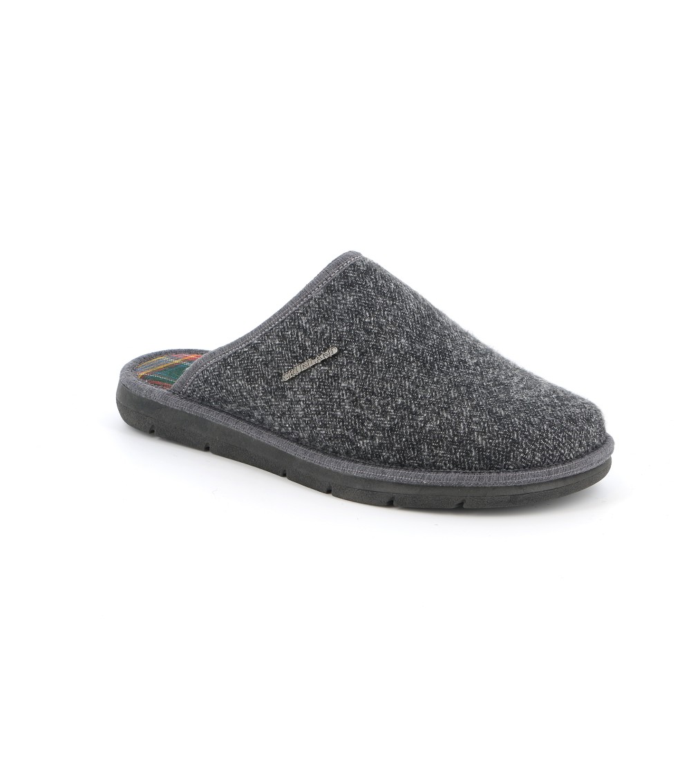 Grunland Ciabatta Uomo Tessuto Spigato Parquet Antracite