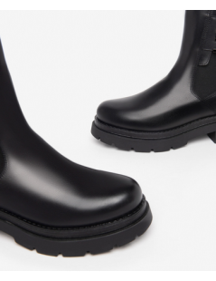 Nero Giardini Tronchetto Carro Armato Elastico con Fibbia Zip Nero