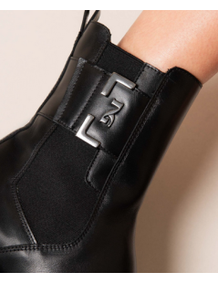 Nero Giardini Tronchetto Carro Armato Elastico con Fibbia Zip Nero