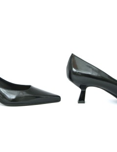 Chantal Decollette Tacco Medio Vernice Lux Nero