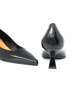 Chantal Decollette Tacco Medio Vernice Lux Nero